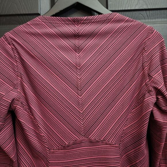 Lululemon Kanto Catch Me Long Sleeve in Kanto Stripe Wine Berry Black        409 - Picture 8 of 16